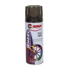 اسپری پوشش دهنده رینگ گتسان مدل WHEEL RECOLOR FILM (مشکی مات - طلایی متالیک)